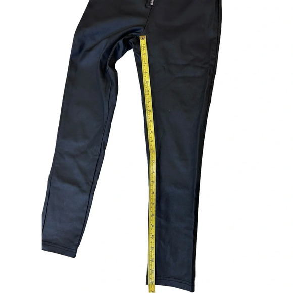 NWOT PRINCESS POLLY Faux leather black skinny pants High Waist Zippers Size 2 - Picture 5 of 10